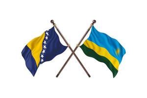 Bosnië versus rwanda twee land vlaggen foto