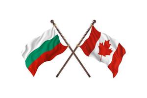 bulgarije versus Canada twee land vlaggen foto