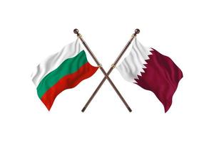 bulgarije versus qatar twee land vlaggen foto