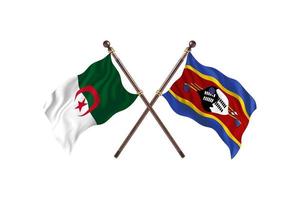 Algerije versus Swaziland twee land vlaggen foto