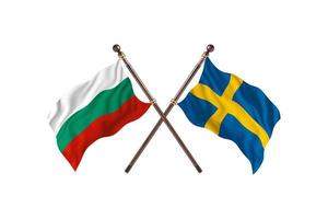 bulgarije versus Zweden twee land vlaggen foto