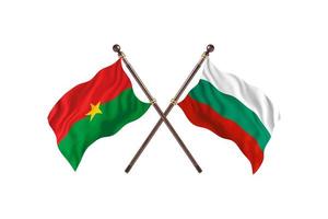 Burkina faso versus bulgarije twee land vlaggen foto