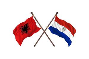 Albanië versus Paraguay twee land vlaggen foto