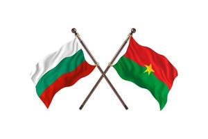 bulgarije versus Burkina faso twee land vlaggen foto