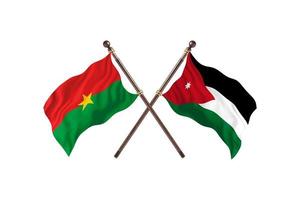 Burkina faso versus Jordanië twee land vlaggen foto