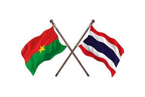 Burkina faso versus Thailand twee land vlaggen foto