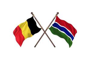 belgie versus de Gambia twee land vlaggen foto