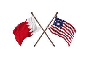 Bahrein versus Verenigde staat van Amerika twee land vlaggen foto