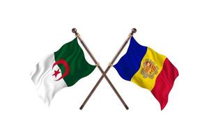 Algerije versus Andorra twee land vlaggen foto