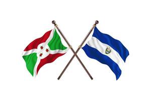 Burundi versus el Salvador twee land vlaggen foto