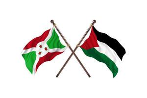 Burundi versus Palestijn twee land vlaggen foto