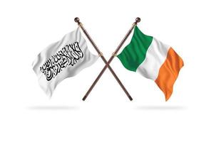 Islamitisch emiraat van afghanistan versus Ierland twee land vlaggen foto