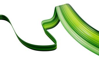 verpakt lang groen schijnend lint banier voor ontwerp 3d illustratie foto