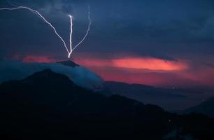 bliksem in de Zwitserse Alpen