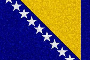 vlag van Bosnië en herzegovina Aan piepschuim structuur foto