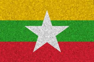 vlag van Myanmar Aan piepschuim structuur foto