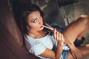 roken vrouw visie foto