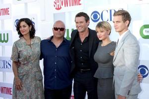 los engelen, jul 29 - carrie-anne mos, Michael chiklis, jason O mara, Sarah jones, taylor handvat arriveert Bij de cbs, cw, en show Time 2012 zomer tca partij Bij Beverly hilton hotel aangrenzend parkeren veel Aan juli 29, 2012 in Beverly heuvels, ca foto