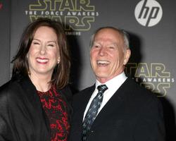 los engelen, dec 14 - kathleen kennedy, openhartig maarschalk Bij de ster oorlogen - de dwingen ontwaakt wereld première Bij de Hollywood en hoogland Aan december 14, 2015 in los engelen, ca foto