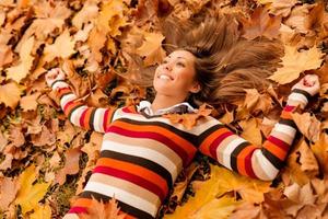 genieten van in herfst foto