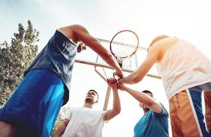 voordat basketbal bij elkaar passen foto