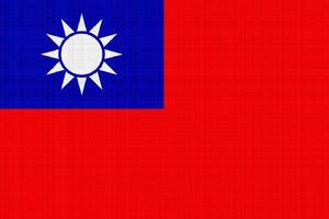 Taiwan vlag Aan een getextureerde achtergrond. concept collage. foto