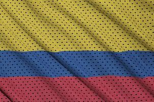 Colombia vlag gedrukt Aan een polyester nylon- sportkleding maas fabri foto