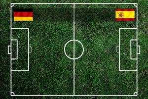 Amerikaans voetbal kop wedstrijd tussen de nationaal Duitse en nationaal span. foto