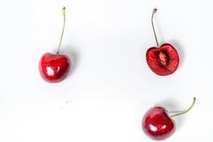 biologisch voedsel, veganistisch dieet en Gezondheid concept - vers zoet kersen, sappig kers bessen fruit toetje net zo gezond eetpatroon achtergrond foto
