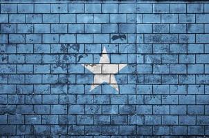 Somalië vlag is geschilderd op een oud steen muur foto