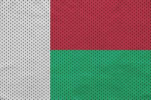 Madagascar vlag gedrukt Aan een polyester nylon- sportkleding maas fantastisch foto