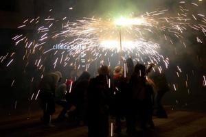 abstract foto van duivels en vuurwerk partijen.