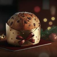 panettone is de traditioneel Italiaans toetje voor Kerstmis foto