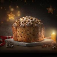 panettone is de traditioneel Italiaans toetje voor Kerstmis foto