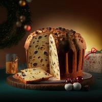 panettone is de traditioneel Italiaans toetje voor Kerstmis foto