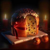 panettone is de traditioneel Italiaans toetje voor Kerstmis foto