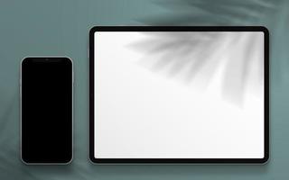 tablet en smartphone toepassing verwerken screenshot mockup foto