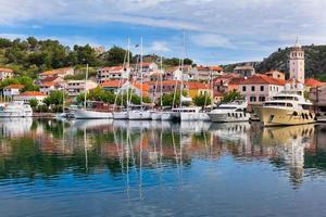 skradin is een klein historisch stad- in Kroatië foto