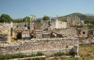 binnenplaats huis in afrodisis oude stad in aydin, turkiye foto