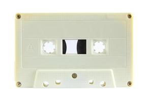 cassette plakband geïsoleerd Aan wit met knipsel pad foto