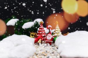 vreedzame Kerstmisachtergrond voor het adventseizoen foto