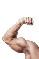 gespierd mannetje arm met biceps top foto