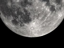 volle maan gezien met telescoop foto