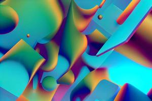 abstract 3d fractal achtergrond met glad vloeistof vormen foto