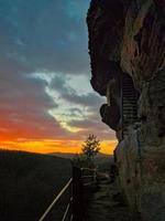 zonsondergang in de palatinate Woud foto