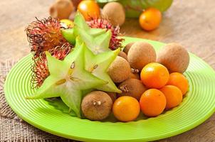 tropisch fruit in Thailand foto