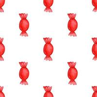 feestelijk naadloos patroon met snoep in een rode wikkel foto