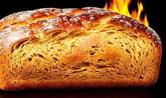 oven - traditioneel vers heet gekookt brood. brood dichtbij schieten. foto