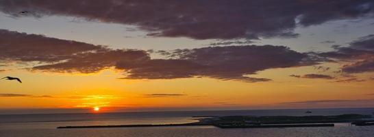 heligoland - eilandduin - zonsopgang foto