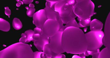 abstract achtergrond met helder Purper vliegend vloeistof bubbels gloeiend energie magie cirkels en ballen druppels foto